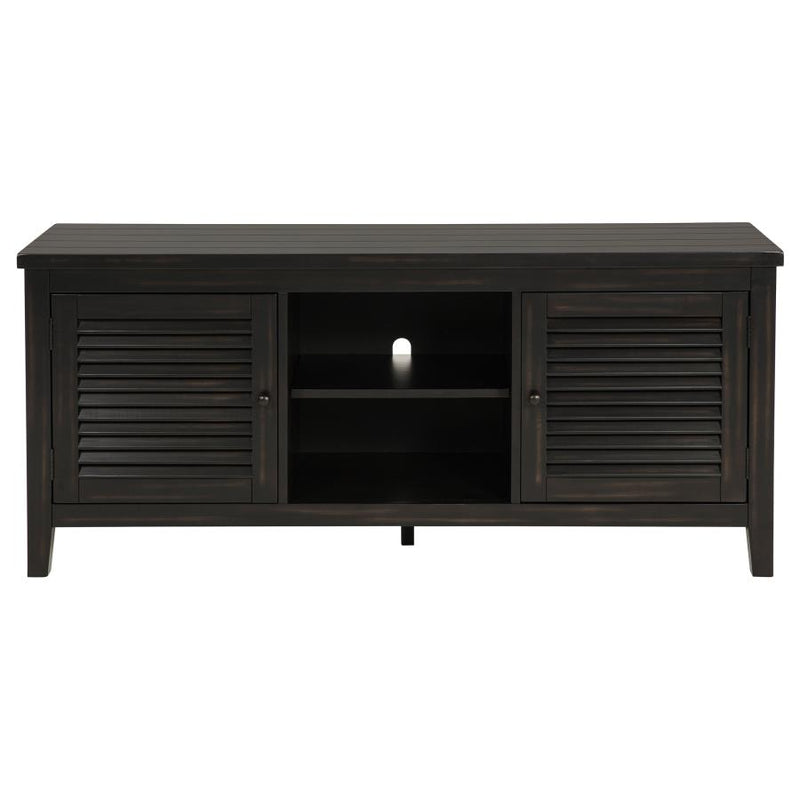 Concord 2-door 60-inch TV Stand Console Distressed Java-zoom-