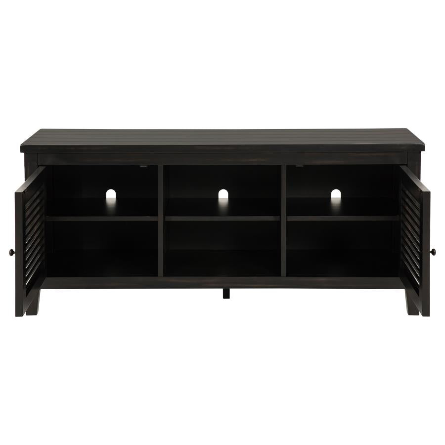 Concord 2-door 60-inch TV Stand Console Distressed Java-zoom-4