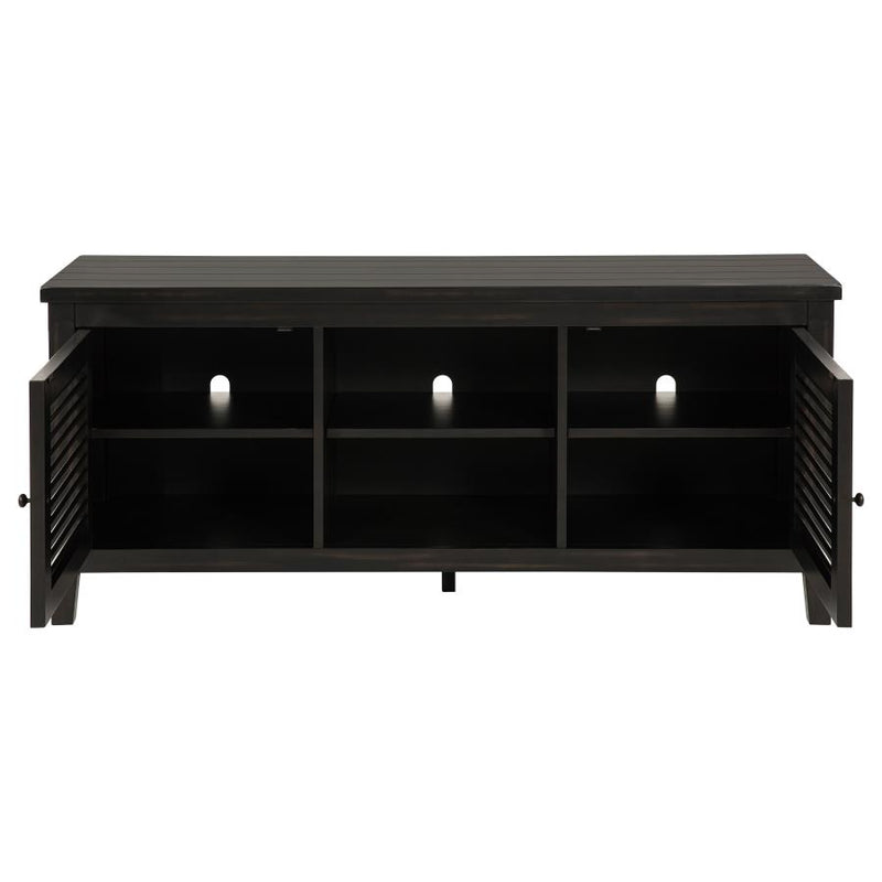 Concord 2-door 60-inch TV Stand Console Distressed Java-zoom-