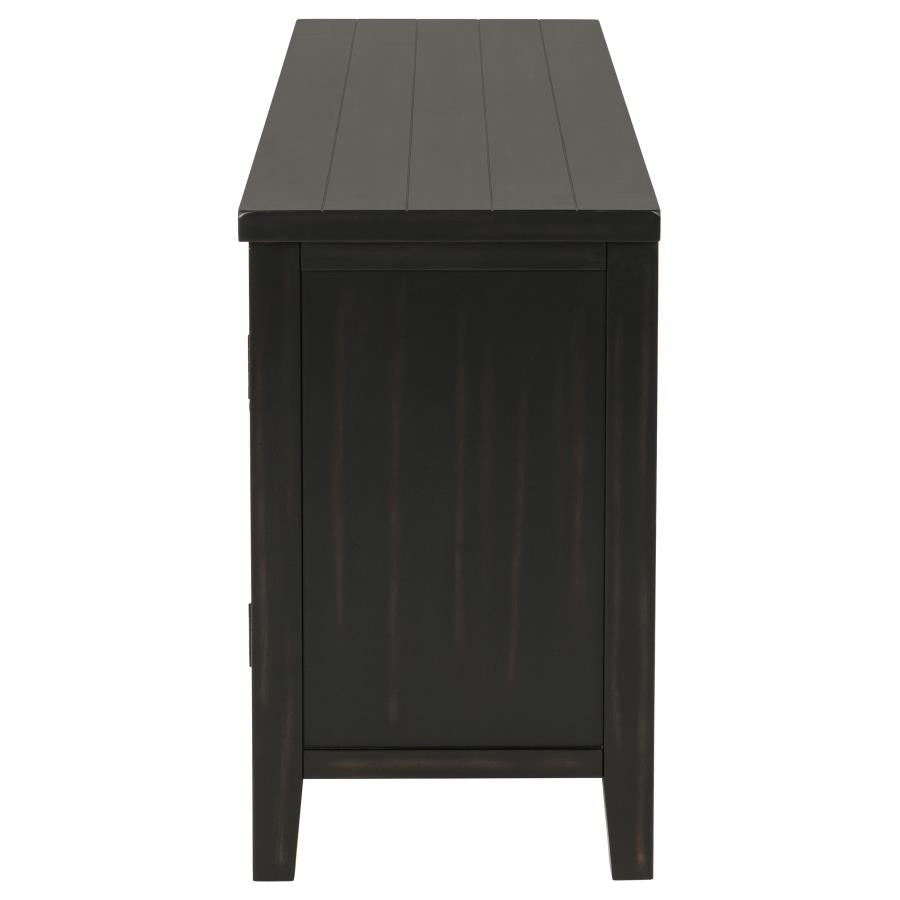 Concord 2-door 60-inch TV Stand Console Distressed Java-6