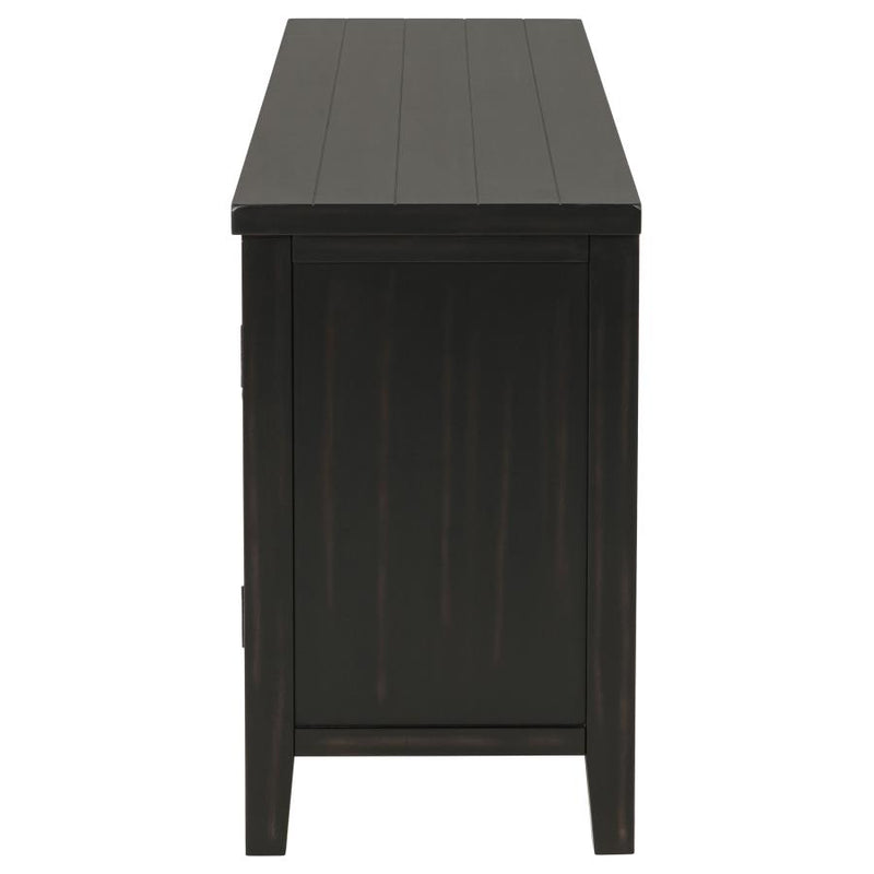 Concord 2-door 60-inch TV Stand Console Distressed Java-zoom-