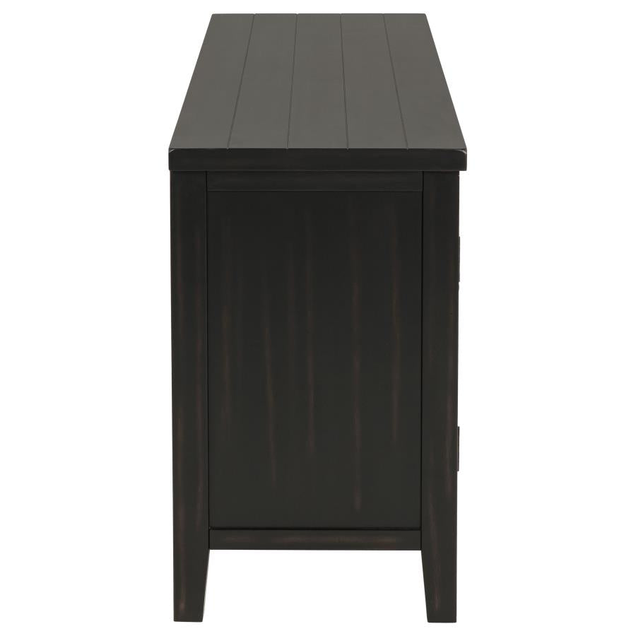 Concord 2-door 60-inch TV Stand Console Distressed Java-zoom-10