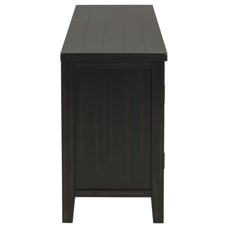 Concord 2-door 60-inch TV Stand Console Distressed Java-zoom-