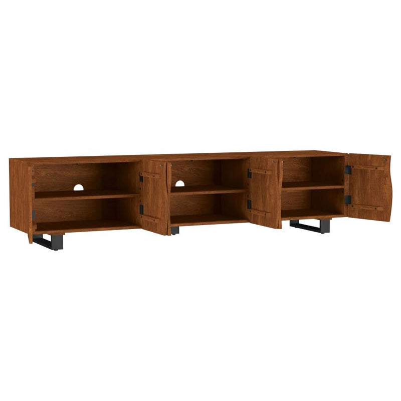 Trask 86-inch Wood TV Stand Media Console Mango Brown-zoom-