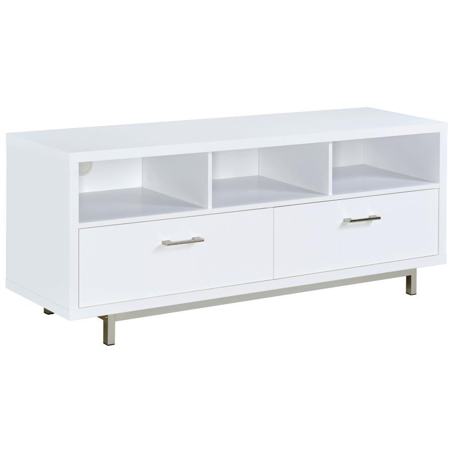 Casey 2-drawer Engineered Wood 60-inch TV Stand White-1