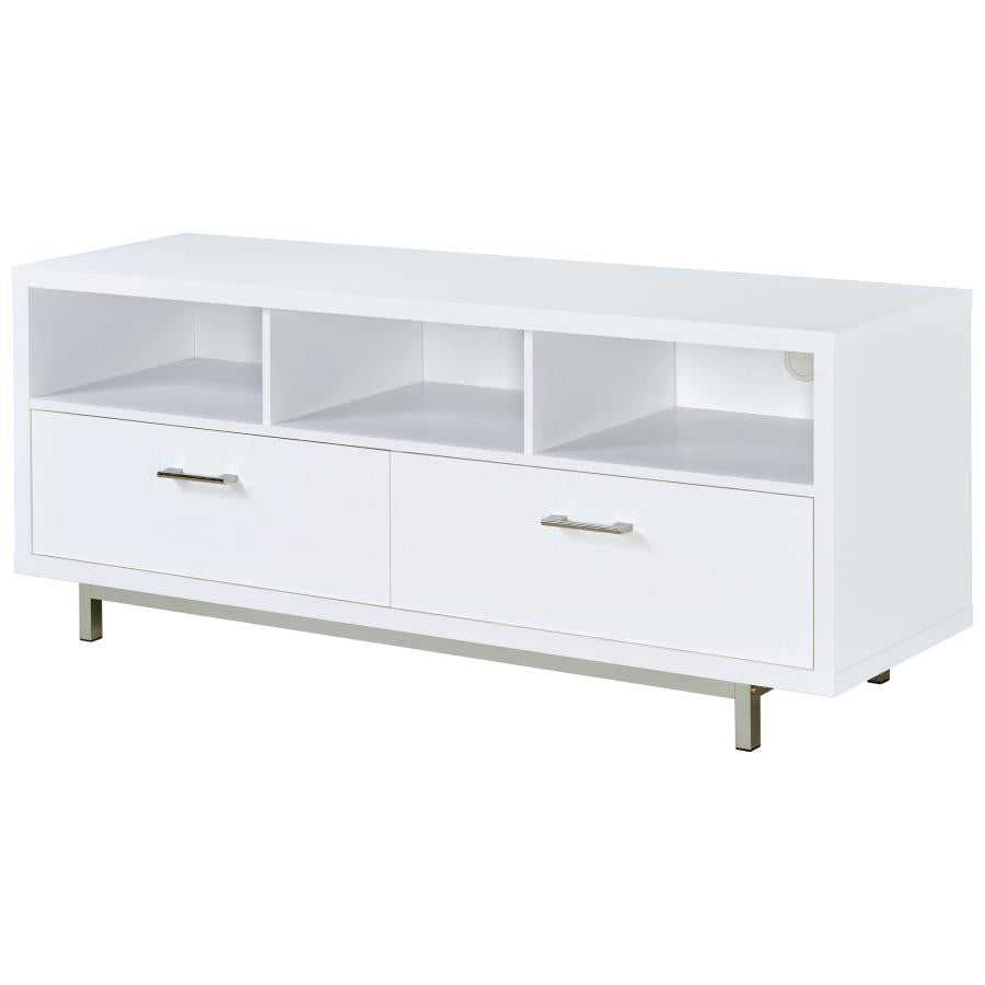 Casey 2-drawer Engineered Wood 60-inch TV Stand White-4