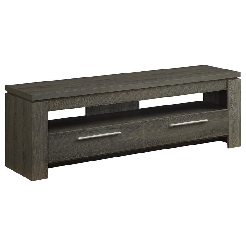 Elkton 2-drawer Engineered Wood 59-inch TV Stand Weathered Grey-zoom-