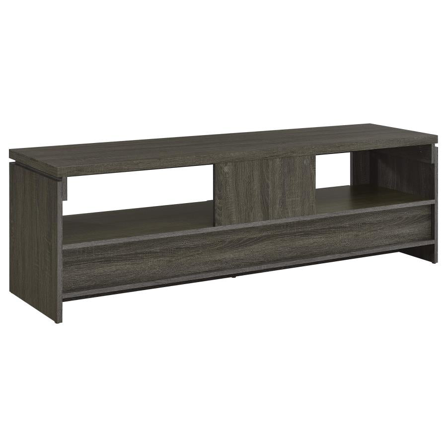 Elkton 2-drawer Engineered Wood 59-inch TV Stand Weathered Grey-6