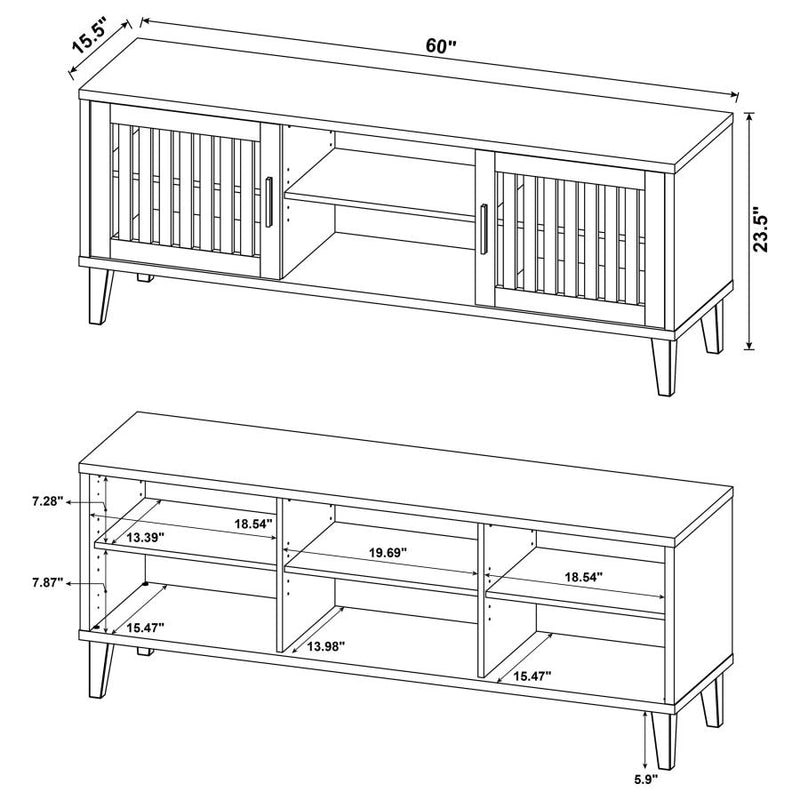 Sedona 2-door Engineered Wood 60-inch TV Stand Dark Pine-zoom-