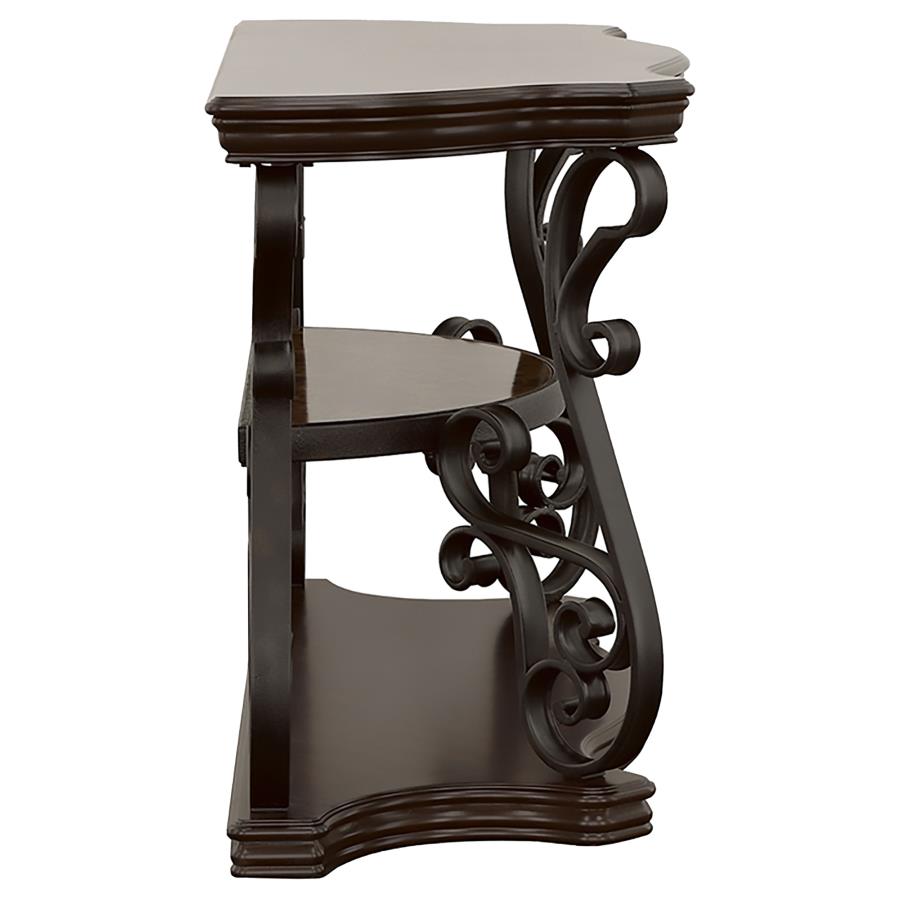 Laney Scrollwork Entryway Sofa Console Table Deep Merlot-zoom-5