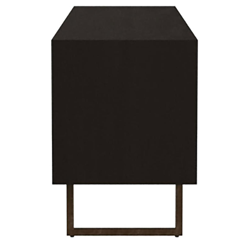 Marsden 2-door Mango Wood 70-inch TV Stand Charcoal Black-zoom-