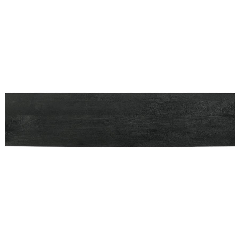 Marsden 2-door Mango Wood 70-inch TV Stand Charcoal Black-zoom-