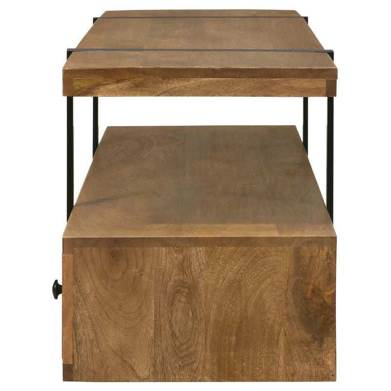 Otto 5-drawer Mango Wood 70-inch TV Stand Media Console Brown-zoom-