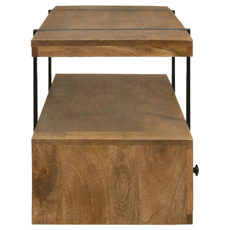 Otto 5-drawer Mango Wood 70-inch TV Stand Media Console Brown-zoom-