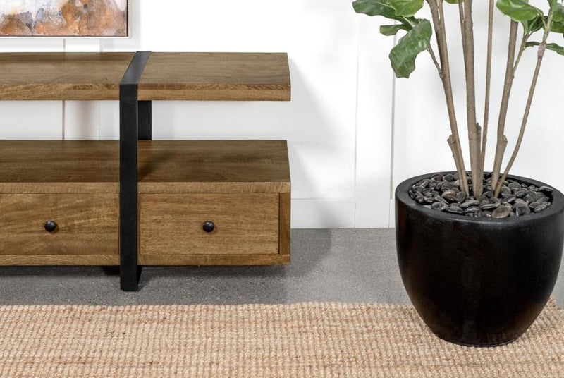 Otto 5-drawer Mango Wood 70-inch TV Stand Media Console Brown-zoom-
