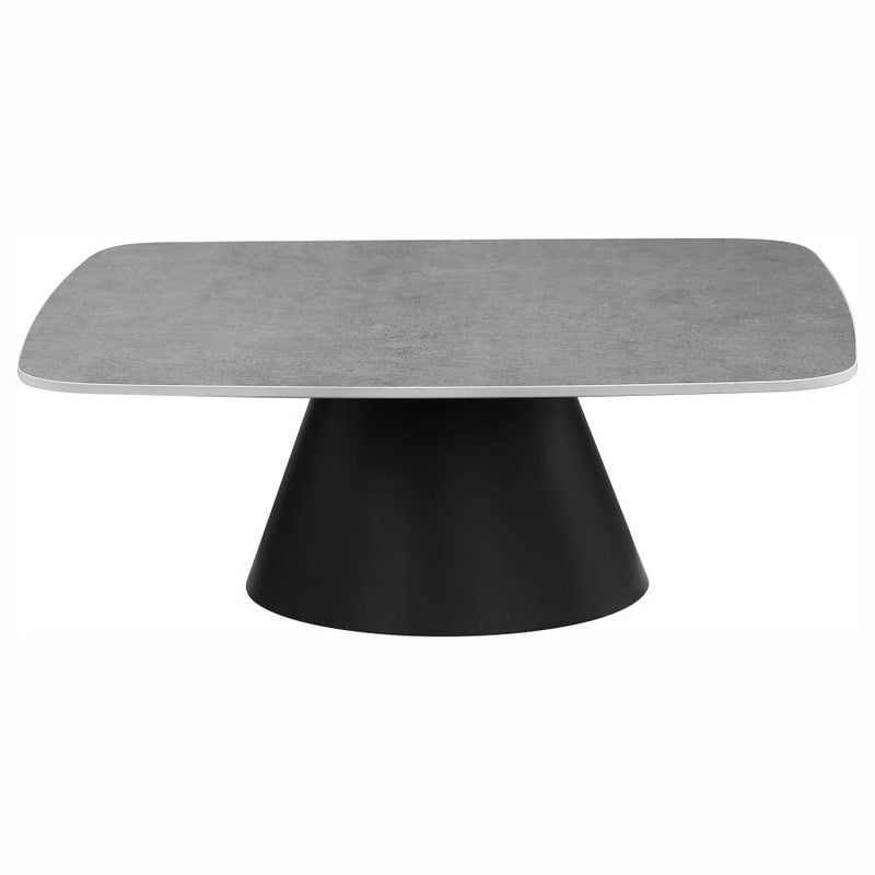Eason 2-piece Cocktail Coffee Table Set Concrete and Black-zoom-