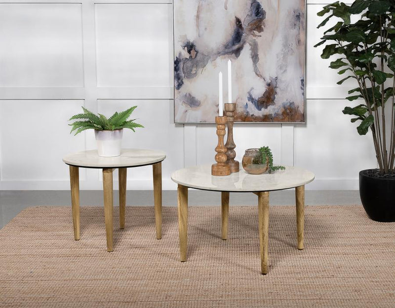 Aldis 2-piece Coffee and End Table Set White-zoom-
