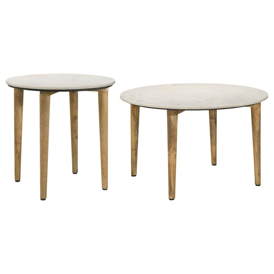 Aldis 2-piece Coffee and End Table Set White-2