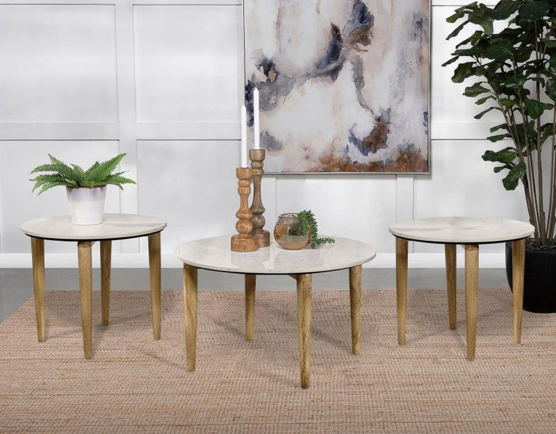 Aldis 3-piece Coffee and End Table Set White-zoom-