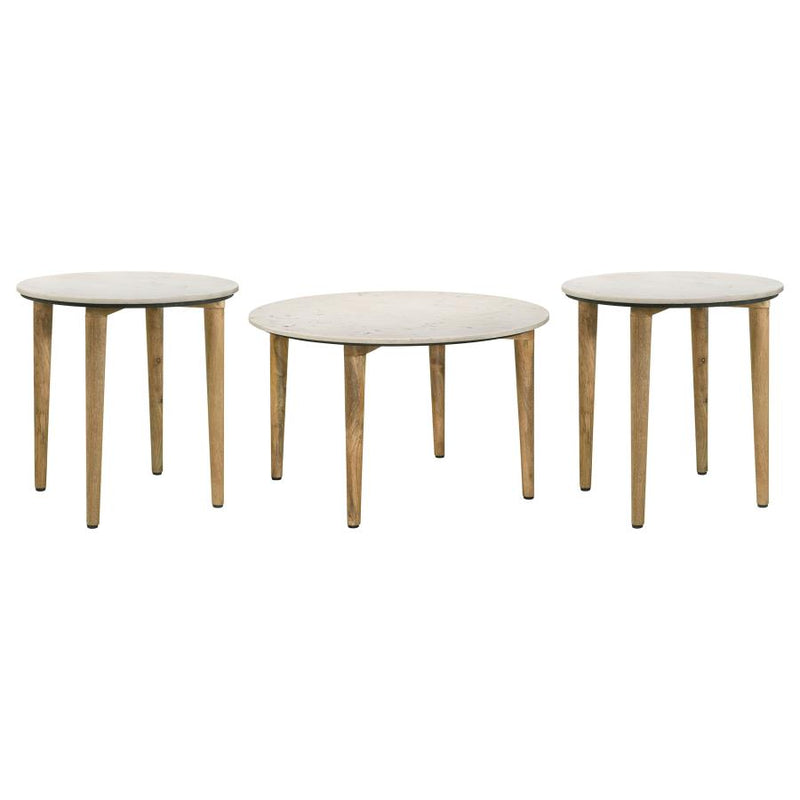 Aldis 3-piece Coffee and End Table Set White-zoom-