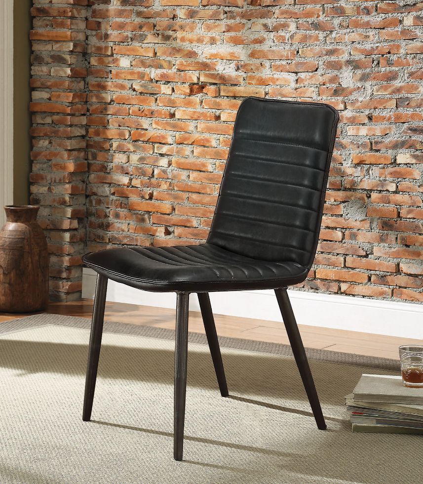 ACME Hosmer Side Chair Set of 2 – front view – Lusso Furniture Miami