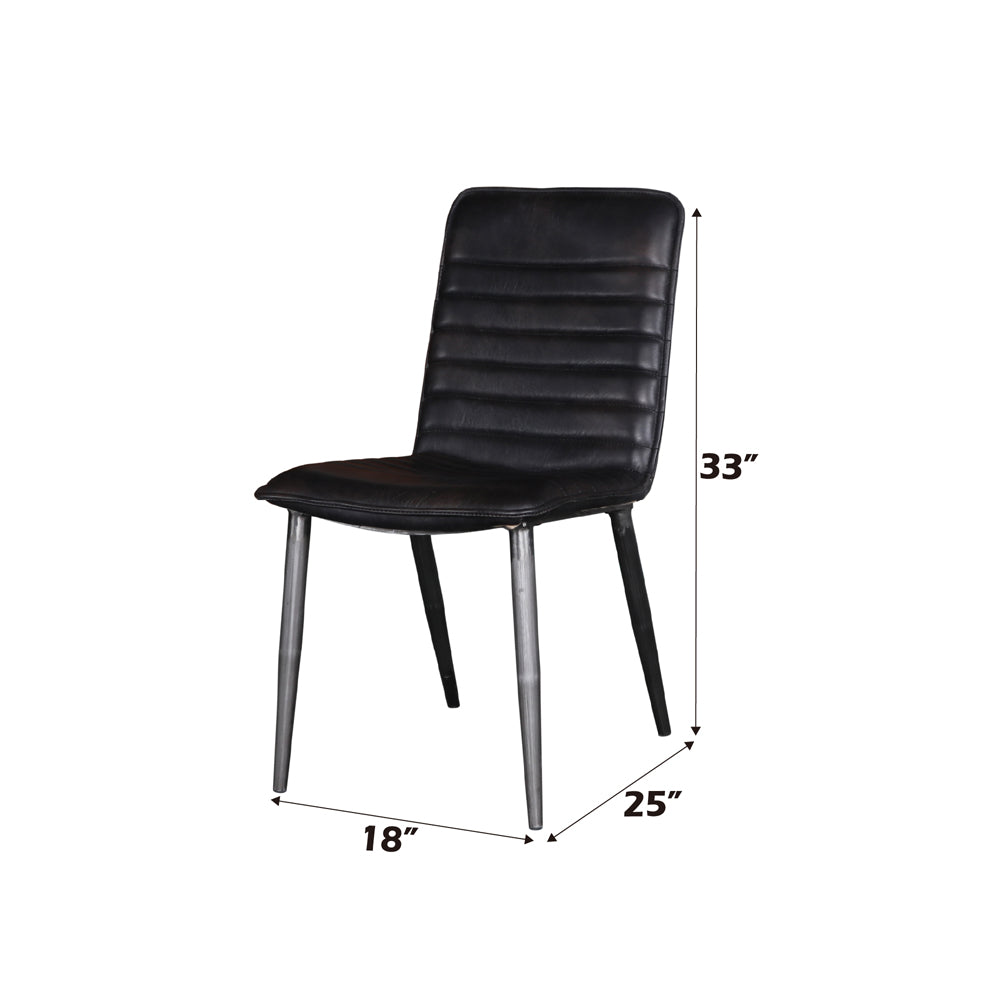 ACME Hosmer Side Chair Set of 2 – angle view – Lusso Furniture Miami