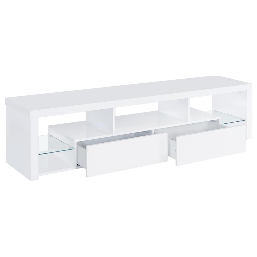Jude 3-piece 71-inch TV Entertainment Center White High Gloss-zoom-4