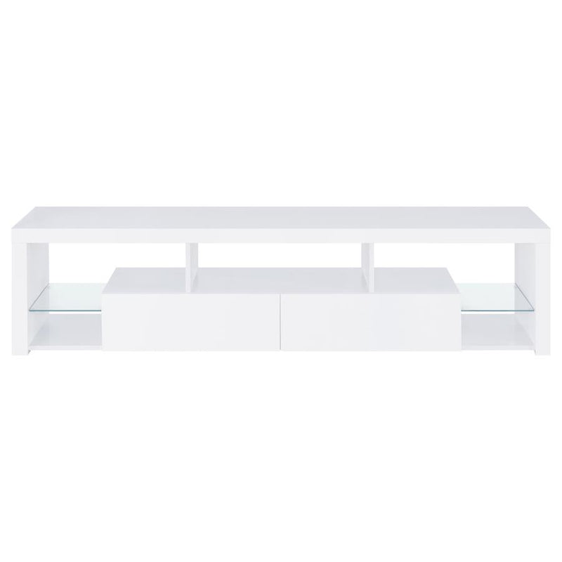 Jude 2-drawer Engineered Wood 71-inch TV Stand High Gloss White-zoom-