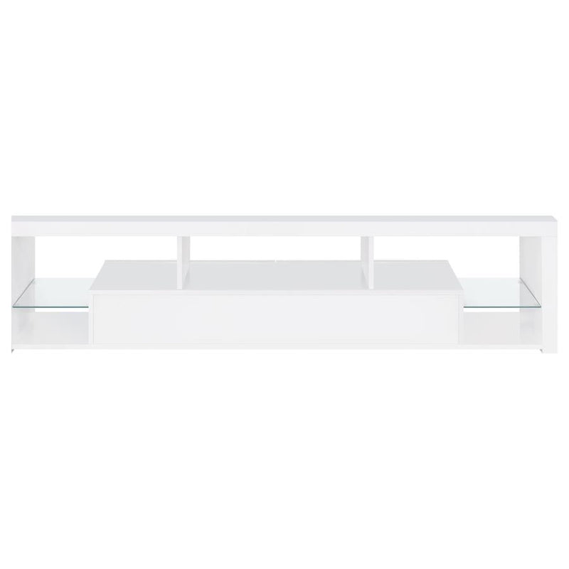 Jude 2-drawer Engineered Wood 71-inch TV Stand High Gloss White-zoom-
