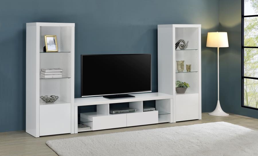 Jude 2-drawer Engineered Wood 71-inch TV Stand High Gloss White-zoom-10