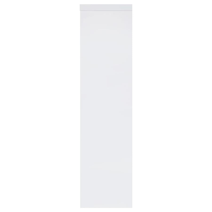 Jude 3-shelf Engineered Wood Media Tower High Gloss White-zoom-5
