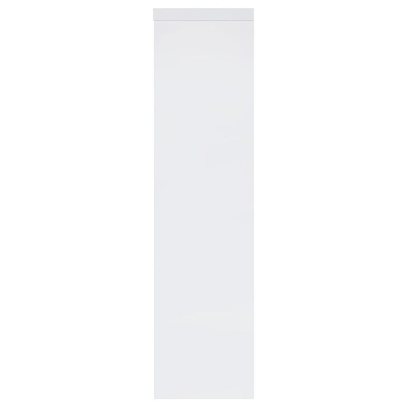 Jude 3-shelf Engineered Wood Media Tower High Gloss White-zoom-