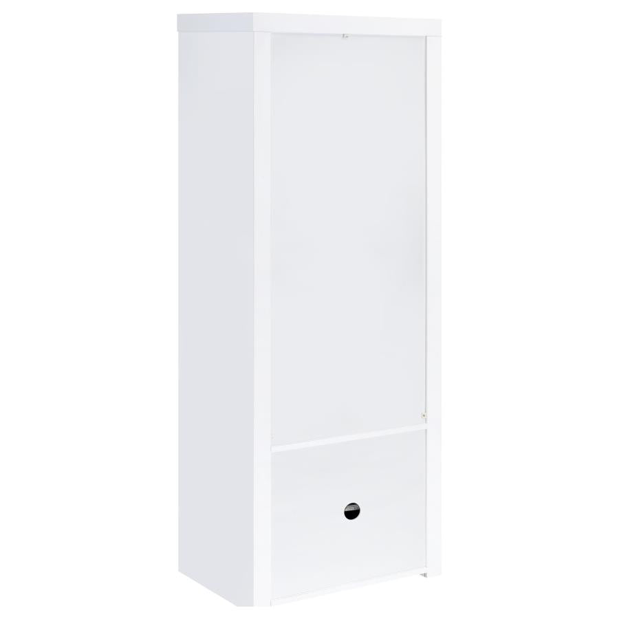 Jude 3-shelf Engineered Wood Media Tower High Gloss White-6