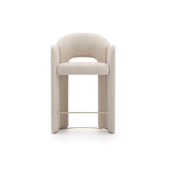 Caracole Overlap Counter Stool – front view – Lusso Furniture Miami
