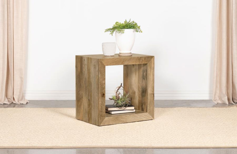 Benton Rectangular Solid Wood End Table Natural-zoom-