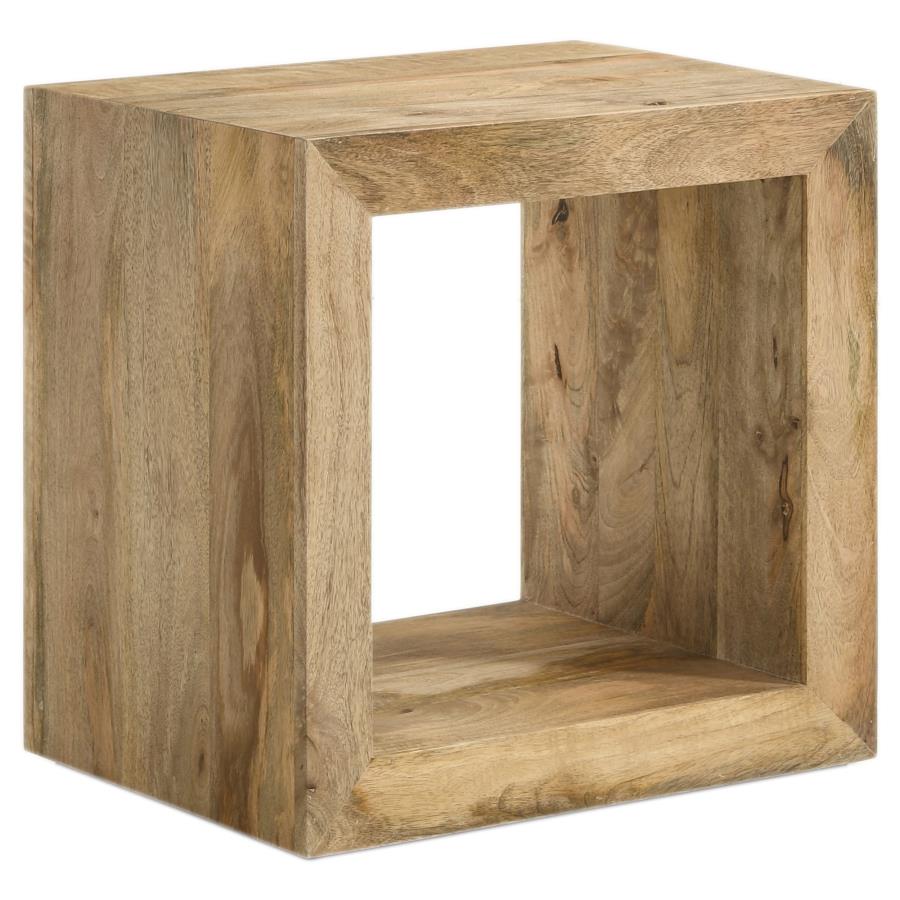 Benton Rectangular Solid Wood End Table Natural-zoom-1