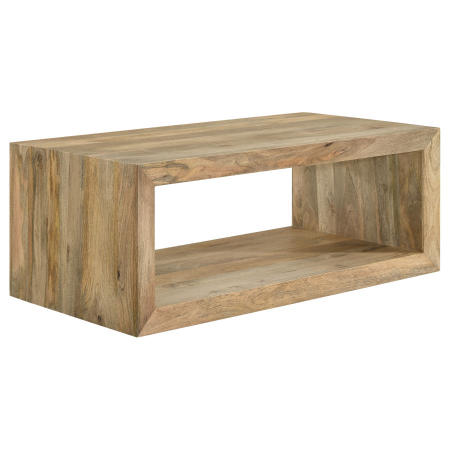Benton Rectangular Solid Wood Coffee Table Natural-1