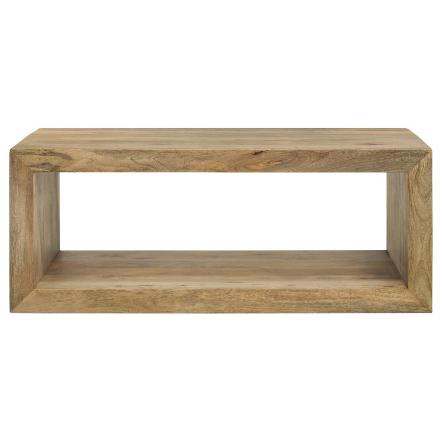 Benton Rectangular Solid Wood Coffee Table Natural-zoom-3