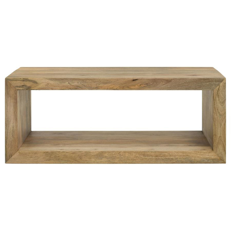 Benton Rectangular Solid Wood Coffee Table Natural-zoom-