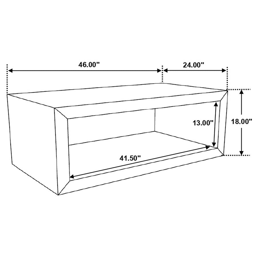 Benton Rectangular Solid Wood Coffee Table Natural-7