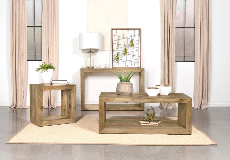 Benton Rectangular Solid Wood Coffee Table Natural-zoom-