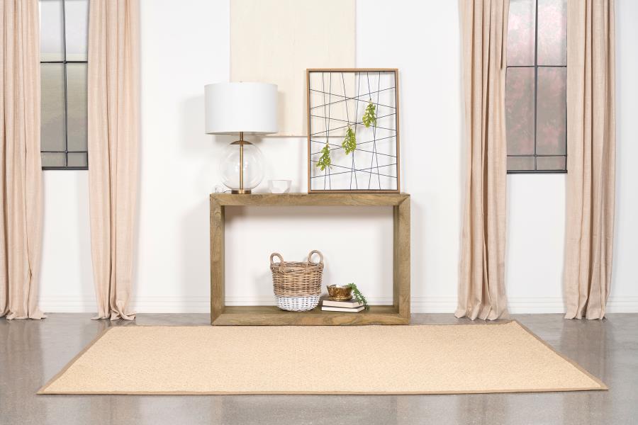 Benton Rectangular Solid Wood Sofa Console Table Natural-zoom-2