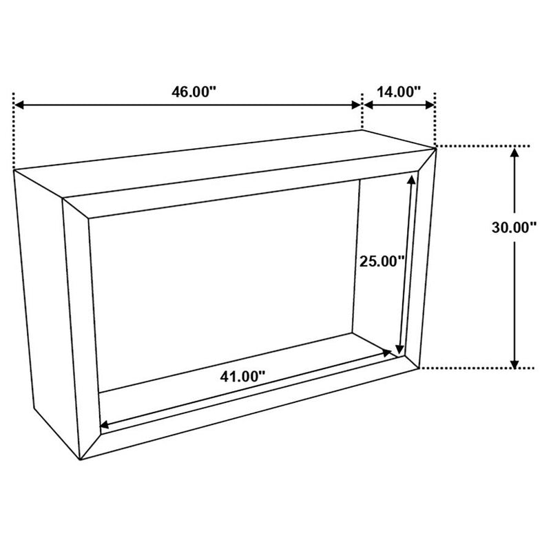 Benton Rectangular Solid Wood Sofa Console Table Natural-zoom-