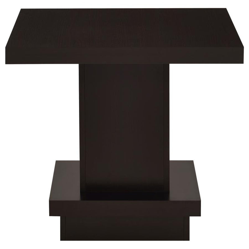 Reston Square Engineered Wood Side End Table Cappuccino-zoom-