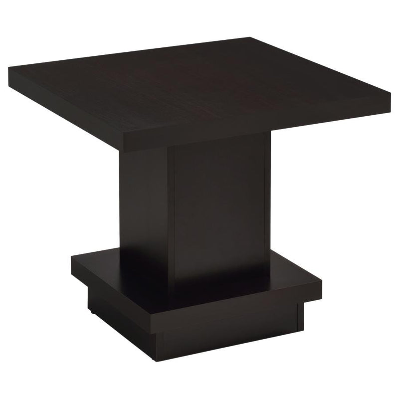 Reston 2-piece Square Coffee and End Table Set Cappuccino-zoom-