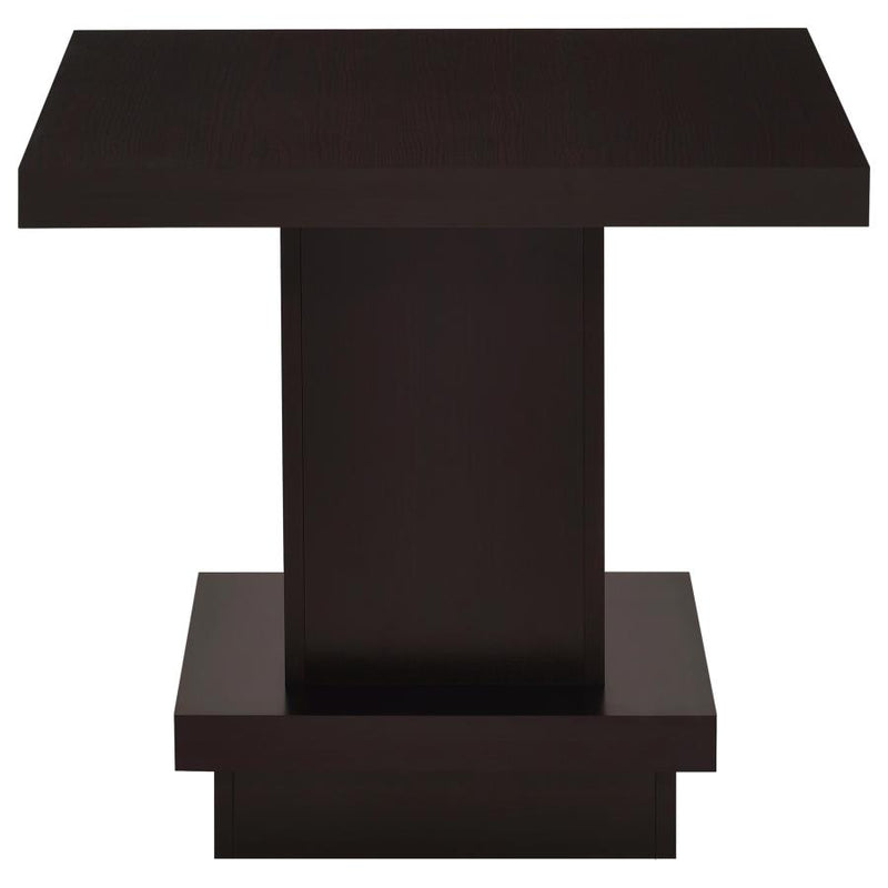 Reston 2-piece Square Coffee and End Table Set Cappuccino-zoom-