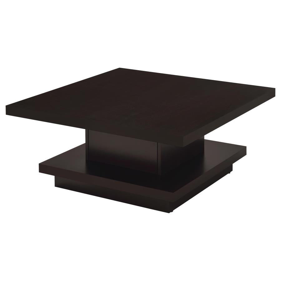 Reston 2-piece Square Coffee and End Table Set Cappuccino-zoom-5