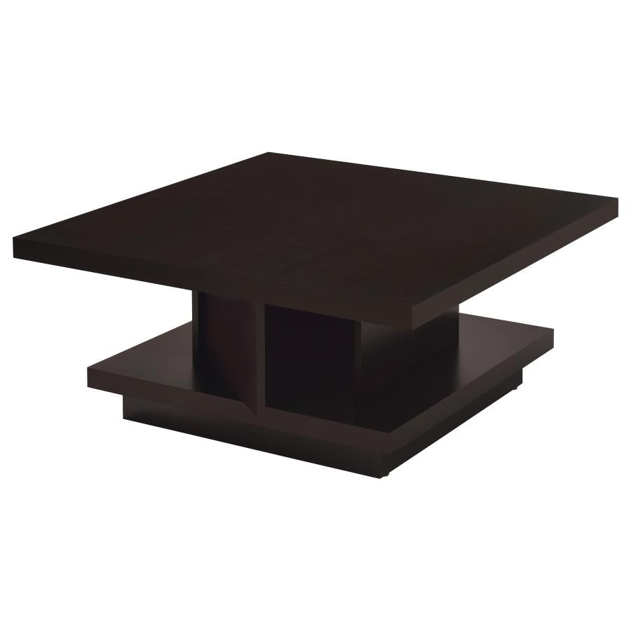 Reston 2-piece Square Coffee and End Table Set Cappuccino-6