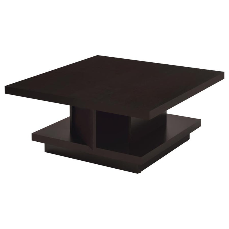 Reston 2-piece Square Coffee and End Table Set Cappuccino-zoom-