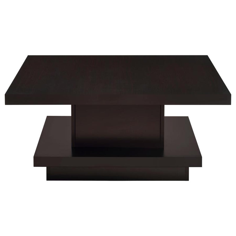 Reston 2-piece Square Coffee and End Table Set Cappuccino-zoom-